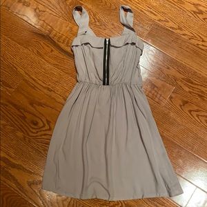 Grey Zipper Dress